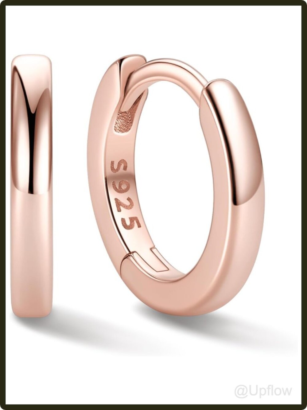 Women's 925 Sterling Silver Huggie Hoop Earrings Hypoallergenic Lightweight